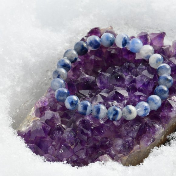 Crystalbabyhkyyc 🔮  Dumortierite Bracelet - Picture 2 of 5
